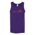 thumbnail image 3 of Dog Heartbeat | Paw Print EKG Lifeline | Veterinarian Vet Tech Dog Lover Mens Tank Top, Purple, 3X-Large, 3 of 5