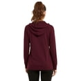 thumbnail image 3 of Women’s Lightweight Cotton Hoodie with Packets S-3XL Full Zip Cotton Blend Drawstring Zipper Hooded Sweatshirt Jacket Regular & Plus Size Casual Womenswear Activewear, 3 of 3