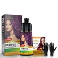 thumbnail image 2 of (2 pack) Herbishh Purple Hair Color Shampoo for Gray Hair, Hair Dye Shampoo 3 in 1, 100% Gray Coverage, Permanent Hair Color for Men & Women, Ammonia-free, 500 ml, 2 of 7