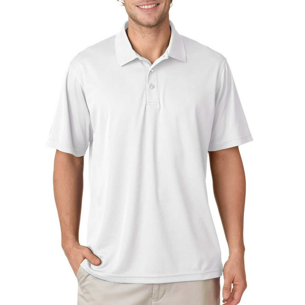 UltraClub - UltraClub 8210 Men's Dry Mesh Polo Shirt -White-Small ...