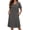 Dark Gray, variant on Zipper Robes for Women Short Knit Bathrobes Lightweight Knee Length Housecoat with Pockets Nightgown