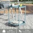 thumbnail image 6 of Grand Patio Indoor & Outdoor Side Table 2-Tier, Weather-Resistant Steel Round End Table for Porch, Poolside, Bedroom, Living Room, Blue, 6 of 8
