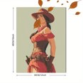 thumbnail image 3 of Cowgirl Western Style Canvas Wall Art 15.75x11.81 Inches, 3 of 8