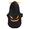 thumbnail image 1 of Disfraz De Perro De Halloween Trajes De Cachorro De Mascotas Impreso Con Cara De Calabaza Malvada Ropa De Invierno Para Perros Sudadera Abrigo Con Capucha Monos De Gato Para Halloween M, 1 of 5