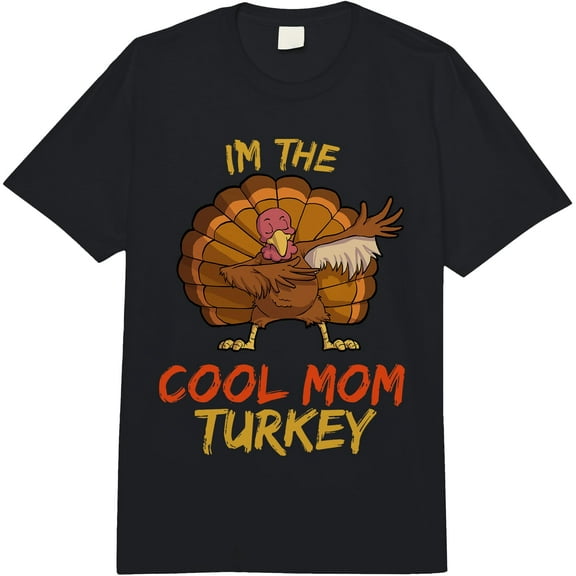 Cool Mom Turkey Matching Family Group Thanksgiving Party PJ Comfort Colors Adult Heavyweight T-Shirt,Top Tees,Black