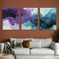 thumbnail image 5 of Minimalist Charm | Modern Abstract Canvas Wall Art Framed Poster &amp; Print for Living Room, Bedroom, Kitchen, Home Office - Stylish Spring/Autumn Decor with Soft Teal, Purple 12x16inchx3pcs, 5 of 6