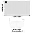 thumbnail image 5 of Grounding Sheets for All Mattress Sizes, Grounding Mat for Bed 10% Silver Fiber+90% Organic Cotton Grounding Sheets Sleeping Earth Grounded Mat, with Cord，38.9"x79.9", White, 5 of 10
