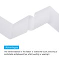 thumbnail image 3 of Unique Bargains Velvet Ribbon 1 1/2 Inch x 25 Yard Single Face Spool Silky DIY Crafts Gift Wrapping Bow Decoration White, 3 of 5
