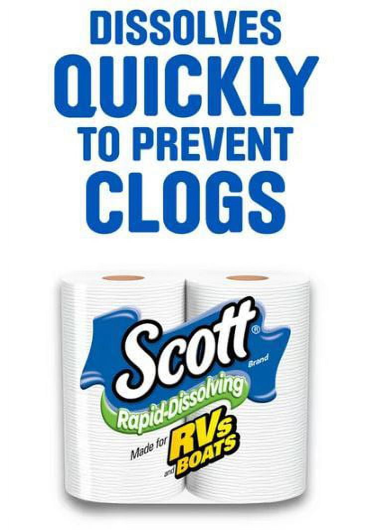 Scott Rapid Dissolving Toilet Paper 12 Regular Rolls Walmart