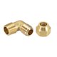 thumbnail image 3 of Conector de tubo de compresión de latón Uxcell, codo de 90 grados, G3/8 macho x 10mm OD de tubo con conector acampanado 2 piezas, 3 of 4