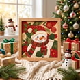 thumbnail image 5 of Twfbrm Christmas Kinusaiga Fabric Art Kit, 3D Mosaic Craft Kits with Wooden Frame and Tools, Holiday DIY Relaxing Handmade Art Project Christmas Decoration for Gift, Part, Home Decor, 5 of 6