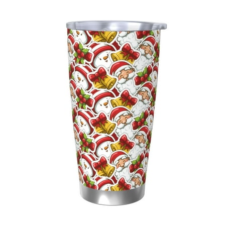 

Bingfone Santa Claus bells Snowman for 20 Oz Stainless Steel Travel Mug Double Wall Water Coffee Cup for Home Office Outdoor Works Great for Ice Drinks and Hot Beverage-Without Straw