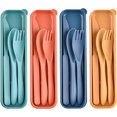 thumbnail image 1 of NETSENG Portable Utensils Set for Adults, Tableware Camping Cutlery Set for 4 People, Biodegradable Utensils, 1 of 6