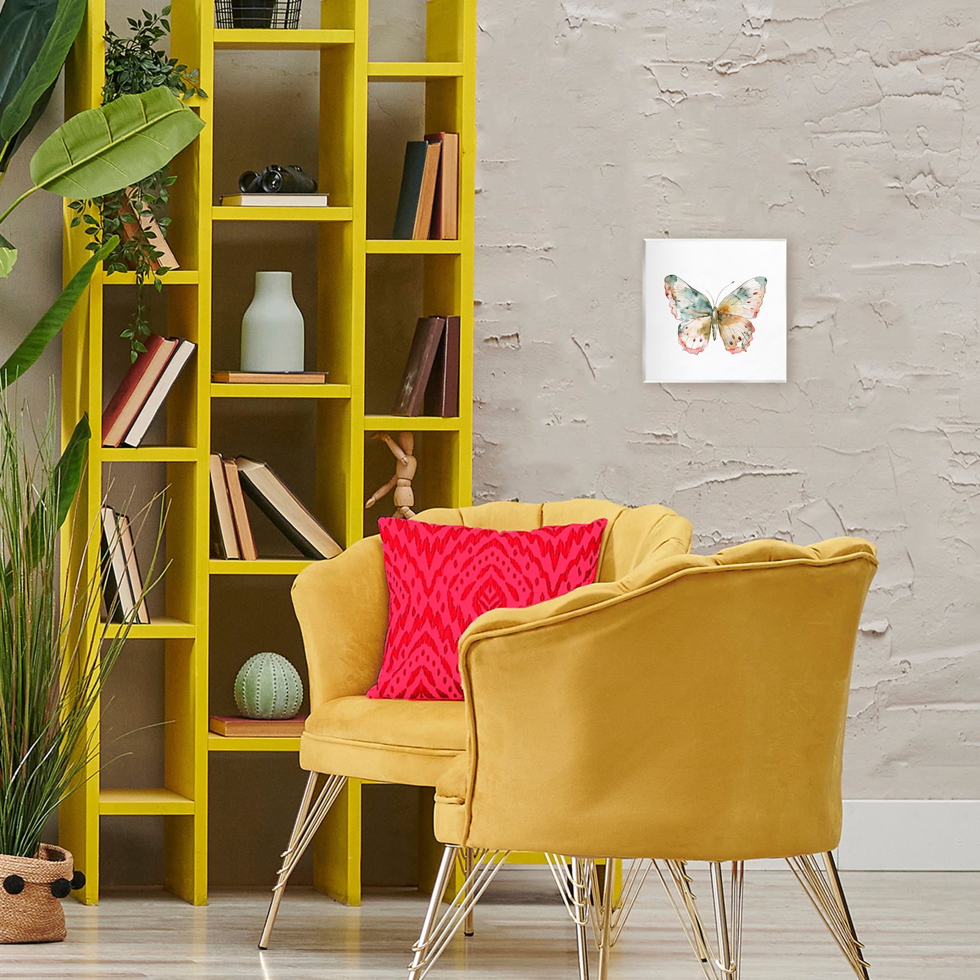 Stupell Industries Muted Watercolor Butterfly Wall Plaque Art, design by Kim Allen