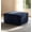 Blue, variant on Howcool Oversized Corduroy Ottoman Bench for Living Room, Rectangle Plush Footrest Pouf, Extra Seating & Coffee Table for Sofa, Compressed Memory Foam, No Assembly Required, Orange