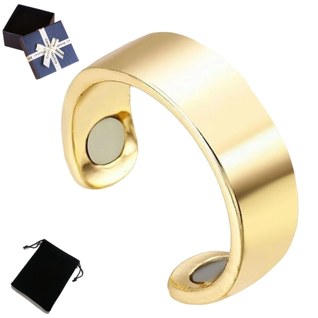 Vayro Bague pour Femmes et Hommes : 2 Aimant Fort Ajustable - Design Léger, Résistant à l'Eau et Ajusté
