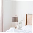thumbnail image 3 of FUTUREORYY Coffee Color Cylindrical Linen Lampshade for Table and Floor Lamp Warm Light Diffuser, 3 of 5