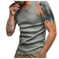 thumbnail image 2 of Workout Tank Tops Men Lightweight Breathable Slim Fit Ribbed Knit Y Back Muscle Sleeveless Shirt Athletic Gym Tanks, 2 of 9