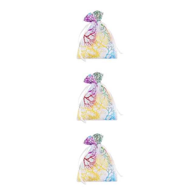Yuarrent 100 bolsas de regalo de organza para cumpleaños, transpirables, suministros para fiestas Type1 NO1