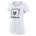 thumbnail image 2 of Women's G-III 4Her by Carl Banks  White Las Vegas Raiders Super-Slim Fit Lightweight Collage Team T-Shirt, 2 of 3