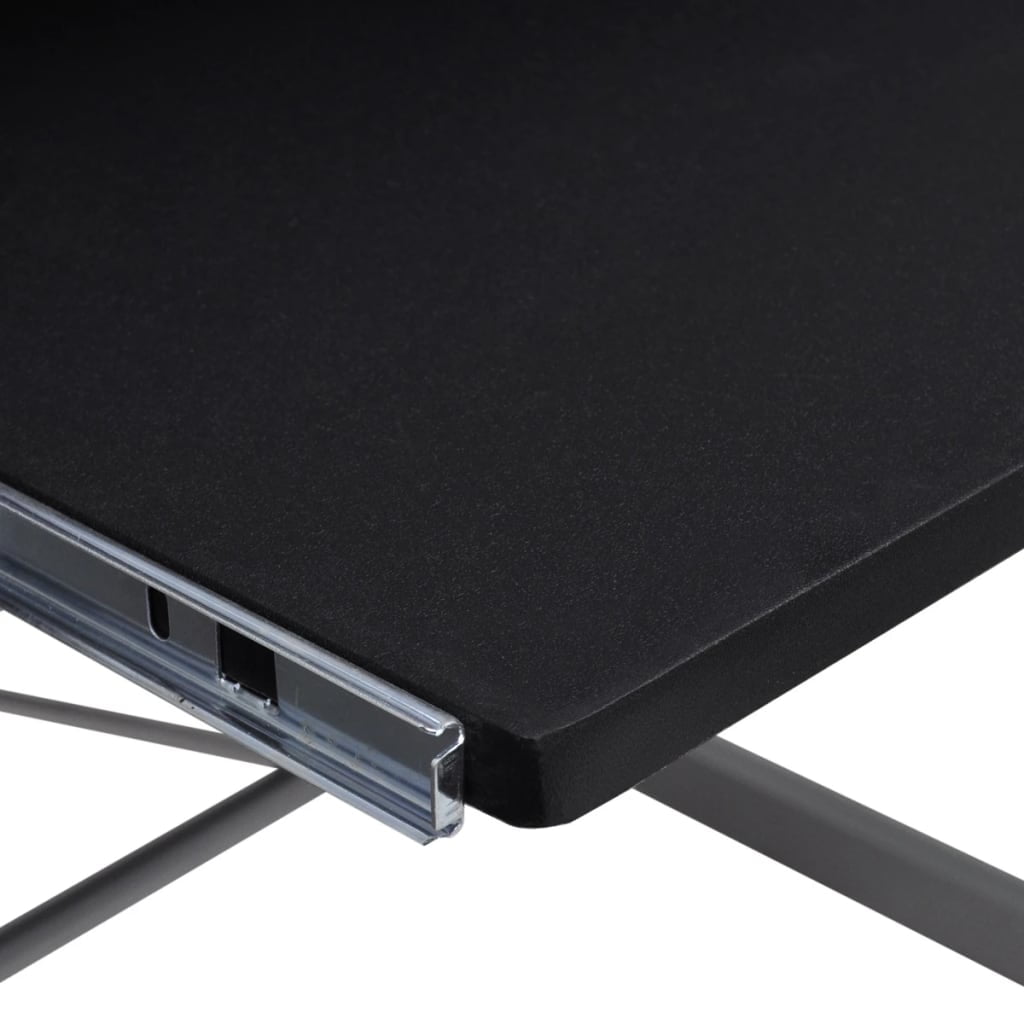 Kepooman 54.7" Home Office Sturdy Writing Table PC Desk with Pull Out Keyboard Tray, Black Kepooman 54.7" Home Office Sturdy Writing Table PC Desk with Pull Out Keyboard Tray, Black