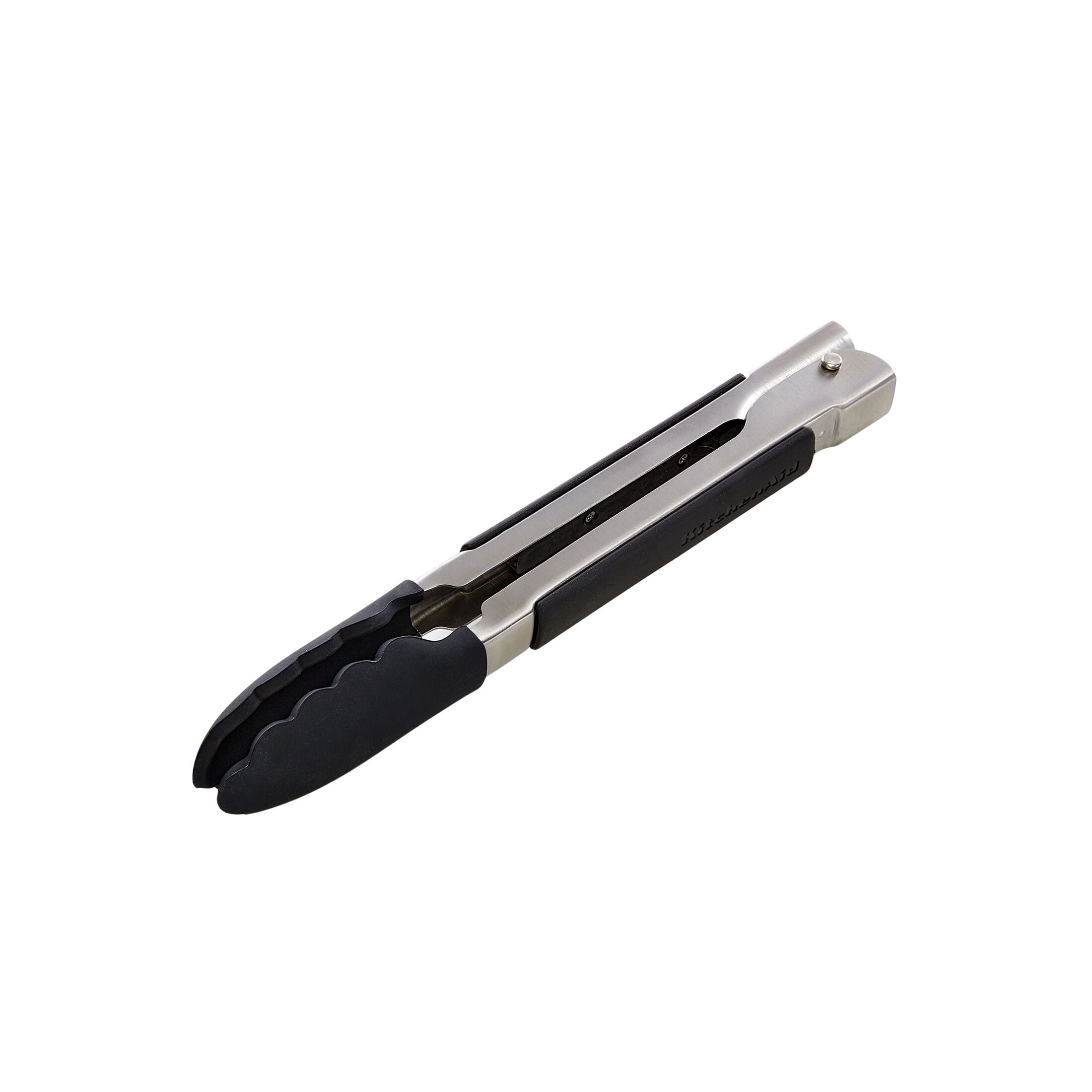 KitchenAid Stainless Steel 9in Kitchen Cooking and Serving Food Tongs, Black