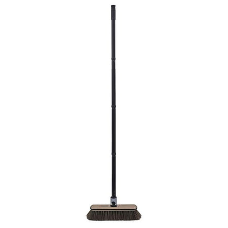Long Hardwood Handle - Superio - Premium Horsehair Broom with Beach Wood Brush Head | Features Metal Multi Position Handle (53