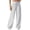 #01 Beige 【Mix & Match: Stock Up on Your Favorite Colors】, variant on Women's Casual Mid Waist Striped Lace Up Pants, Soft Polyester Blend Slimming Straight Leg, Body Shaping With Adjustable Buckle & Drawstring, For Office Work Daily Wear Travel