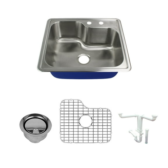 Transolid K-Mtso25229-2 Meridian 25" Drop In Single Basin Stainless Steel Kitchen Sink -