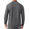thumbnail image 6 of GIRUNS Men's Henley Shirts Long Sleeve Button T-Shirt Casual Stylish Cotton Pullover Shirt with Pocket Dark Gray L, 6 of 7