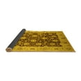 thumbnail image 2 of Ahgly Company Indoor Round Oriental Yellow Traditional Area Rugs, 4' Round, 2 of 4