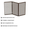 thumbnail image 3 of Indoor Pet Gate 3-Panel Folding Dog Gate for Stairs or Doorways, 54x32 Inch Freestanding Pet Fence  by PETMAKER (Brown), 3 of 8