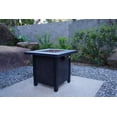 thumbnail image 5 of 25" H Outdoor Patio Propane Gas Fire Pit Table - 50,000 BTU High-temperature-resistant carving process for environmentally friendly materials with the effect of rattan weaving grain, 5 of 9