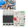 thumbnail image 1 of 4P Dual Power Automatic Transfer Switch, Safe Dual Power Automatic Transfer Switch 35mm Rail Mounting 100A with Silver Contact for Emergency Power Supply, 1 of 8