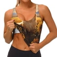 thumbnail image 3 of Picia Pastoral Sunflower Corgi Sports Bra for Women,Padded Strappy Sports Bras Medium Support Yoga Bra with Removable Cups,Running Yoga Bra-X-Large, 3 of 9