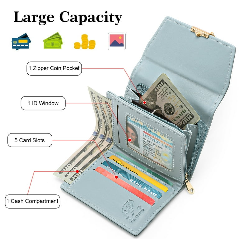 KALUNMA Bifold Leather Wallet, RFID Blocking Card Holder photo 3