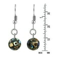 thumbnail image 3 of Sphere Shaped Natural Abalone Seashell Mosaic Dangle Earrings, 3 of 5