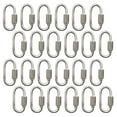 thumbnail image 1 of Qjaiune 24 Piezas de eslabones rápidos Mosquetón de Bloqueo en Forma de D de Acero Inoxidable de 1/8 Pulgada Conector de Cadena Duradero y Resistente, 1 of 5