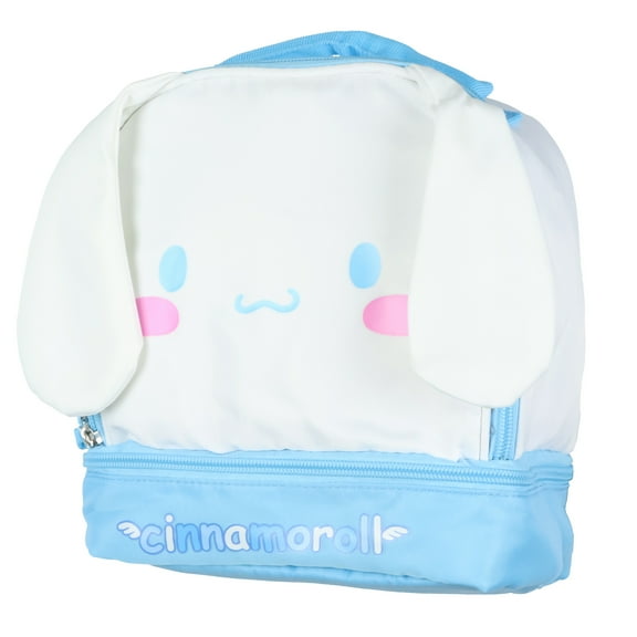 Sanrio Hello Kitty and Friends Lunch Box Cinnamoroll Dual Compartment Insulated Lunch Tote Bag (Cinnamoroll) 10"
