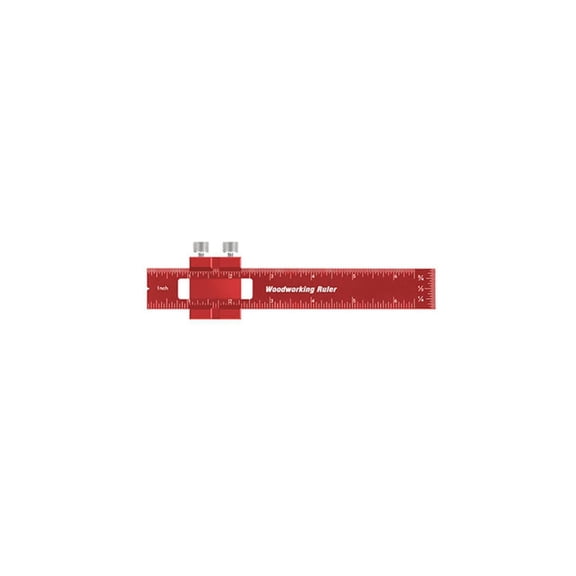 ANXPTIME Aluminum Woodworking Ruler with Slide Stop 6/8/12 Inch Precision Pocket Ruler Metal T Track Ruler Scribing Tools