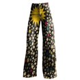 thumbnail image 5 of Outfmvch Jeans Grande Taille pour Femmes, Pantalons pour Femmes, Jeggings pour Femmes, Pantalons Larges Taille Haute à Motif Floral, Jeans Évasés pour Femmes, Bas pour Femmes Jaune m, 5 of 5