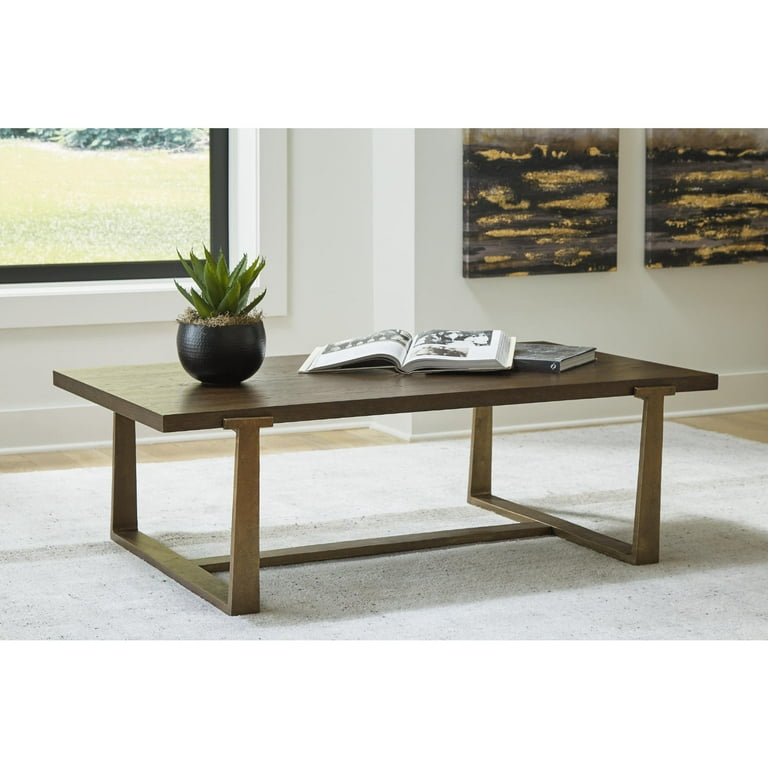 Balintmore Coffee Table - Brown/Gold Finish Balintmore Coffee Table - Brown/Gold Finish