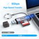 thumbnail image 3 of Lector de tarjetas USB C SD/Micro SD Lector de tarjetas de memoria USB 3.0 OTG Adaptador de tarjeta Micro SD USB C para SD/Micro SD/TF/SDHC/SDXC/MMC Compatible con MacBook Pro/iPad, 3 of 8