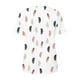 thumbnail image 5 of Blusa informal elegante de manga corta con cremallera y cuello redondo para mujer OAVQHLG3B Store lin121212, 5 of 5