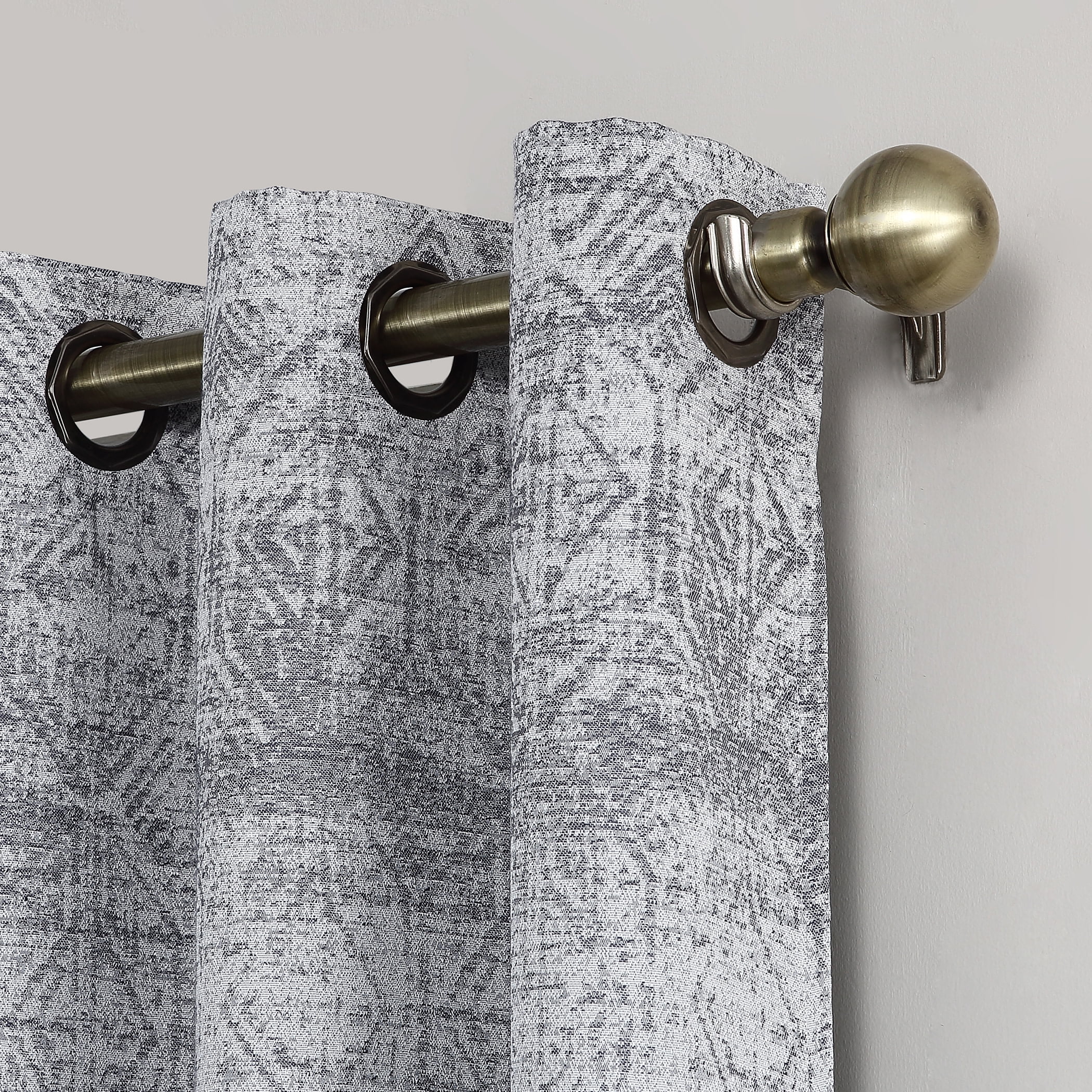 Sun Zero Medallion Grommet Blackout Curtain Panel, 50.0" X 95.0", 50"X95", Indigo Blue