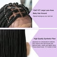 thumbnail image 3 of 34" Long Knotless Cornrow Box Braided Wigs For Black Women Lace Front African Braiding Hair Synthetic Lace Frontal Lightweight Dreadlock Wig (#1B #Black), 3 of 6