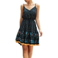 thumbnail image 1 of Gvmfive Women Summer Casual Mini Sundress Boho Floral Print Beach Dress, 1 of 4