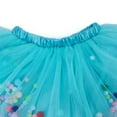 thumbnail image 3 of Zanarzt Puff Skirt for Girls Toddler Girl Tutu Skirt Colorful Floating Pom Pom Tulle Skirts Birthday Tutu Outfit Princess Ballet Dress Green,3-4 Years, 3 of 5
