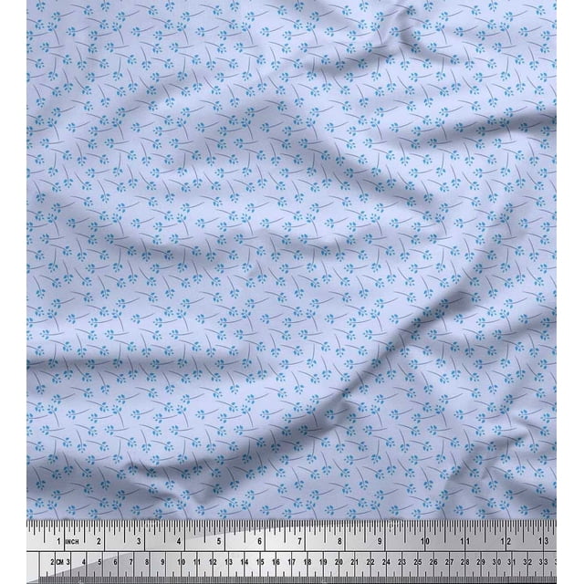 Soimoi Rayon Fabric Artistic Leaves Decor Fabric Printed Yard 56 Inch Wide