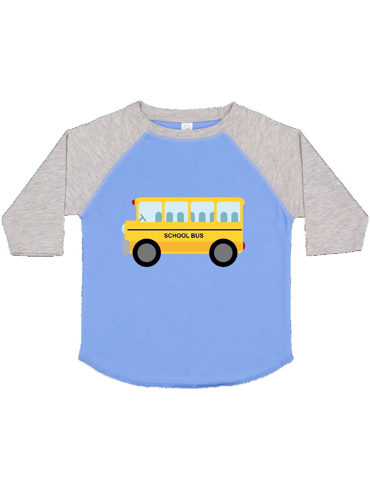 Inktastic School Bus Toddler Short Sleeve T-Shirt Unisex Blue and ...